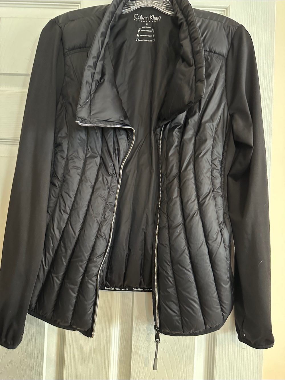 Calvin Klein Black Quilted Hybrid Puffer Jacket